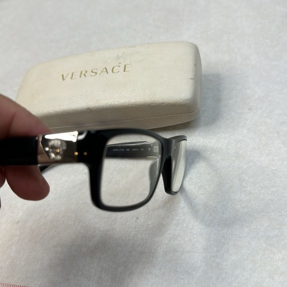 VERSACE BLACK SILVER MEDUSA OPTICAL “PRESCRIPTION” FRAMES AND BOX UNISEX - Picture 13 of 16